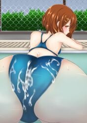 1girls artist_request ass ass_focus big_ass bikini cum cum_on_ass dat_ass hi_res highres k-on! looking_back outdoors outside pool poolside short_hair sweat swimsuit tagme thick_thighs thighs underwater water wide_hips yui_hirasawa_(k-on!)