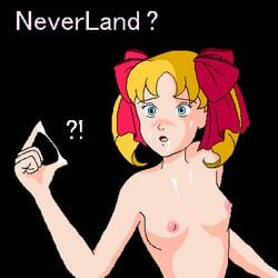 bow cum nipples peter_pan_no_bouken small_breasts tagme wendy_darling