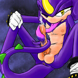 anthro chameleon cum espio_the_chameleon lizard male male_only masturbation nude penis reptile scalie sitting solo sonic_(series) tagme tonguejob