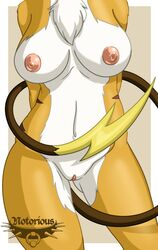 anthro breasts female female_only front_view nintendo notorious84 nude pokemon pokemon_(species) raichu solo