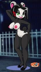 1girls big_hips breasts crash_(series) fur furry large_breasts makeup nafyo-toons nipples nude panda solo yaya_panda