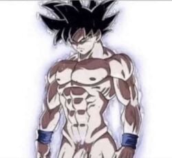 abs biceps big_muscles big_penis dragon_ball dragon_ball_super dragon_ball_z hunk muscle muscles muscular_male pecs serratus_anterior solo_male son_goku ultra_instinct veiny_penis wristband