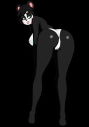 1girls anthro anus ass big_ass black_background black_hair blackangel018 breasts crash_(series) female female_only full_body fur furry large_breasts looking_at_viewer panda pervyangel pussy smile solo solo_female yaya_panda