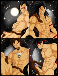 bardock boner dragon_ball dragon_ball_z erection king_vegeta male_only male_saiyan muscular_male nude raditz red-tinted_eyewear scouter tagme tinted_eyewear vegeta