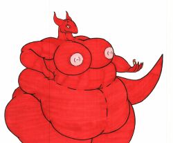 1girls anthro bbw belly big_belly big_breasts breasts dragon dragon_girl dragoness fat fat_dragon_female fat_female fat_woman female giantess lil_lazar macro mizz-britt obese obese_dragon obese_female overweight overweight_dragon overweight_female red_body ssbbw weight_gain