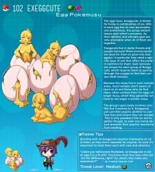 creature_index english_text exeggcute hi_res kinkymation nintendo page_102 page_number personification pokémon_(species) pokemon pokemon-girl_encyclopedia pokemorph pokemusu profile tagme text text_box