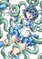 1girls ami_mizuno bishoujo_senshi_sailor_moon blue-tinted_eyewear blue_boots blue_choker blue_eyes blue_hair blue_sailor_collar blue_skirt boots breasts choker clothing cum cum_in_mouth elbow_gloves female female_focus female_only gloves highres leotard magical_girl ominoko one_eye_closed open_mouth sailor_collar sailor_mercury sailor_senshi_uniform sailor_uniform short_hair skirt small_breasts sole_female sweat tagme tentacle tentacle_rape thighs tiara tinted_eyewear tongue tongue_out visor white_gloves