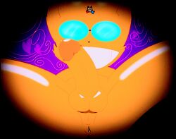 absurd_res alpog21_(artist) anthro anus balls erection eyewear fan_character fur genitals glasses hi_res male nude penis smile solo trod