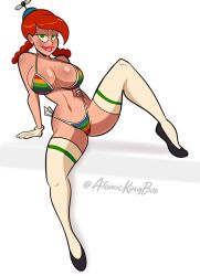 1girls artist_name atomickingboo aunt aunt_grandma big_breasts breasts busty cartoon_network cleavage curvy female gilf green_eyes huge_areolae huge_ass huge_breasts large_breasts legs orange_hair red_hair thick thick_legs thick_lips thick_thighs thighs twin_braids uncle_grandpa voluptuous wide_hips