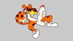 anthro balls big_penis cheetah cheetos chester_cheetah felid feline genitals male mammal mascot masturbation penis solo superiorfox