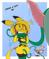 2024 absurd_res animal_genitalia anthro big_breasts big_penis bodily_fluids bondage bondage bottomwear bound bow_ribbon breasts cleavage clothed clothing colored cum digital_drawing_(artwork) digital_media_(artwork) english_text erection female female_penetrated feral forced fur generation_1_pokemon generation_3_pokemon generation_5_pokemon genital_fluids genitals green_body grinding group group_sex hair heart_symbol hi_res huge_cock imminent_rape imminent_sex male male/female male_penetrating male_penetrating_female mammal nelljoestar nintendo number orientation_play outline pants penetration penis pikachu plant pokemon pokemon_(species) pussy rape restraints scared scrunchie serperior sex simple_background spinda tail teeth tentacle text thick_thighs threesome torn_clothing trio undressing undressing_another vaginal_penetration vine_bondage vine_tentacles vines wide_hips yellow_body yellow_fur