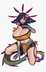 1girls big_breasts cleavage huge_breasts league_of_legends manobece monster_girl neeko thick_thighs toned wide_hips