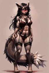 1girls ai_generated badger_girl black_hair female grey_fur linoone long_hair original_character pokemon pokemon_(species) purple_eyes scorpianpp self_upload solo_female stable_diffusion viola_ix_(scorpianpp)