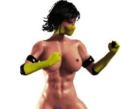 animated boobs color colored edit edited game_cg mortal_kombat simple_background third-party_edit unknown_character