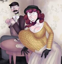 1boy 1girls abuse abused_female big_breasts black_eyes brown_hair cuck cuckold cuckolding curly_hair ginger ginger_female ginger_hair huge_cock husband_in_background ida_vanderboom long_hair moustache pain rusty_lake rusty_lake:_roots s0d0my_s1n samuel_vanderboom shocked shocked_expression shocked_eyes shocked_female shocked_look shocked_male stomach_bulge straight voodoo voodoo_doll voodoo_penetration voodoo_sex white_eyes wife_and_husband