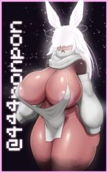 anthro bunny_ears bunny_girl dark-skinned_female dark_skin heykerart hourglass_figure huge_aerola huge_ass huge_breasts huge_thighs massive_breasts rabbit_girl slim_waist small_clothes tagme tan_body tan_skin thick_thighs