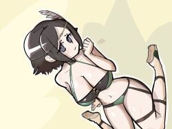 1girls adeptspillbox bikini female fire_emblem fire_emblem_awakening kneeling nintendo noire_(fire_emblem) swimsuit