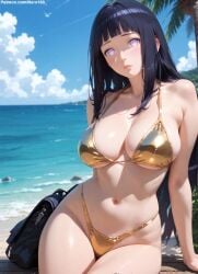 1girls 2d ai_generated ass big_ass big_breasts bikini bikini_top black_hair blunt_bangs boruto:_naruto_next_generations breasts curvaceous curvaceous_female curvaceous_figure curvy curvy_figure female gold_bikini grey_eyes high_quality hime_cut hourglass_figure huge_breasts hyuuga_hinata inviting_to_sex large_breasts light-skin light-skinned_female lips long_hair mature mature_female milf mommy naruto naruto_(series) naruto_shippuden nero100 outdoors pale-skin pale-skinned_female posing sagging_breasts seductive seductive_look sexy_pose sitting stable_diffusion tagmeo thick_ass thick_butt thick_thighs thighs wide_hips