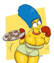 1girls 20th_century_fox 20th_century_studios breasts cookies female fox_corporation gracie_films joaoppereiraus marge_simpson matt_groening the_simpsons