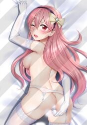 1girls alternate_color alternate_eye_color alternate_hair_color anal ass back back_view bad_censor bare_back bare_thighs big_ass blush bow breasts censored corrin_(fire_emblem) corrin_(fire_emblem)_(female) covering dakimakura dildo elbow_gloves female_only fire_emblem fire_emblem_fates garter_belt gloves hair_between_eyes hairband long_hair looking_at_viewer looking_back masturbation medium_breasts moe_market naked_gloves naked_stockings nintendo nipples nude nude_female on_bed on_stomach one_eye_closed open_mouth pink_eyes pink_hair pointy_ears sex_toy solo thighhighs thighs vibrator