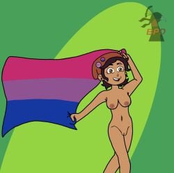 big_ass big_breasts bisexual bisexual_female bisexual_pride_colors blind_peacock_draws_(artist) brown_eyes brown_hair buttons flag hat hat_only latina latina_female luz_noceda pride pride_colors pride_flag pride_month pussy pussy_peek scar scar_across_eye scar_on_eyebrow scar_on_face teen teenage_girl teenager the_owl_house the_owl_house_(finale)