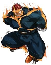 1boy arms_behind_back balls_in_bodysuit balls_under_clothes bara barazoku belt big_muscles big_pecs big_pectorals blue_clothing blue_eyes bodybuilder bodysuit bodysuit_bulge boku_no_hero_academia boots bracer bulge bulge_through_clothing bulky busty busty_boy busty_male clothed clothed_male clothing costume daddy dilf endeavor_(boku_no_hero_academia) endeavor_(my_hero_academia) enji_todoroki eye_mask fire flaccid flaccid_cock flaccid_penis flame flames flaming_beard footwear full_body fully_clothed fully_clothed_male grimace hair hero hero_outfit_(mha) human hunk large_pecs large_pectorals male male_breasts male_only masculine_male mask mature mature_male muscles muscular muscular_arms muscular_chest muscular_legs muscular_male muscular_thighs my_hero_academia no_background nongnakk open_legs pecs pectorals penis_under_clothes plain_background red_hair short_hair skin_tight skinsuit skintight skintight_bodysuit skintight_clothing solo solo_male spiky_hair spread_legs spreading_legs superhero superhero_costume thick_legs thick_thighs thighs tight_clothes tight_clothing todoroki_enji white_background yaoi