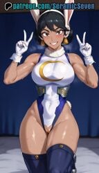 1girls 2d ai ai_generated aladdin aladdin_(1992_disney_film) anime anime_style arabian arabian_female big_breasts big_breasts boku_no_hero_academia brown_eyes bunny_ears cosplay dark-skinned_female dark_hair dark_skin disney disney_channel disney_princess double_peace_sign double_v double_v_sign eye_contact female female_focus female_only large_breasts leotard looking_at_viewer miruko_(cosplay) my_hero_academia peace_sign presenting presenting_self princess princess_jasmine pussy_cutout seramic_seven smile solo solo_female solo_focus teeth thick thick_hips thick_legs thick_thighs v_sign white_gloves