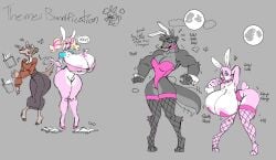 bimbo bimbo_body bimbo_lips bimbofication bimbophi breasts female female_only furry furry_female transformation transformation_sequence werewolf