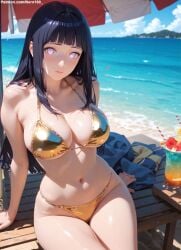 1girls 2d ai_generated ass big_ass big_breasts bikini bikini_top black_hair blunt_bangs boruto:_naruto_next_generations breasts curvaceous curvaceous_female curvaceous_figure curvy curvy_figure female gold_bikini grey_eyes high_quality hime_cut hourglass_figure huge_breasts hyuuga_hinata inviting_to_sex large_breasts light-skin light-skinned_female lips long_hair mature mature_female milf mommy naruto naruto_(series) naruto_shippuden nero100 outdoors pale-skin pale-skinned_female posing sagging_breasts seductive seductive_look sexy_pose sitting stable_diffusion tagmeo thick_ass thick_butt thick_thighs thighs wide_hips