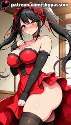 1girls 2025 ai_assisted ai_generated anime artist_name ass ass asymmetrical_hair bare_shoulders big_ass big_butt black_hair black_legwear blush booty breast breasts breasts breasts bubble_ass bubble_butt bust buttocks chest choker cleavage clock_eyes clothed_female curvy_ass curvy_butt cute_ass date_a_live detached_sleeves dress female_focus female_only firm_ass hairband heterochromia hi_res high_quality high_resolution highres juicy_ass juicy_butt large_ass lolita_hairband long_hair patreon patreon_username perfect_ass plump_ass red_dress red_eyes round_ass sexy_ass skypassion solo stable_diffusion symbol-shaped_pupils thighhighs thighs tight_ass tokisaki_kurumi twintails voluptuous_ass watermark yellow_eyes