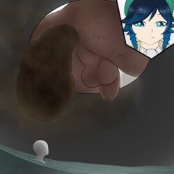 fart femboy genshin_impact male micro ninanidorina scat toilet_use venti_(genshin_impact)