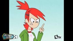 2d 2d_animation accurate_art_style blowjob cum_on_breasts female female_focus female_only foster's_home_for_imaginary_friends frankie_foster longer_than_one_minute orgasm red_hair sound spanish tagme video