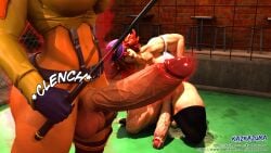 1futa 3d 3d_(artwork) areolae balls big_areola big_balls big_breasts big_cock big_dick big_nipples big_penis big_testicles blue_eyes breasts capcom clothed clothing cock comic comic_page dick dickgirl english_text erect_nipple erect_nipples erect_penis erection final_fight focus_on_penis futanari huge_balls huge_breasts huge_cock huge_nipples huge_testicles human intersex kazkazuma king_of_fighters large_areolae large_balls large_breasts large_penis large_testicles leona_heidern light-skinned_futa long_hair long_penis nipples penis poison_(final_fight) scrotum snk street_fighter testicles text uncensored veiny_penis