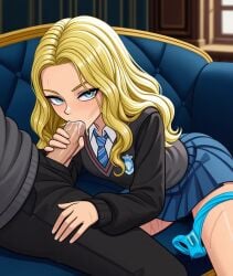 1boy ai_generated blonde_hair blowjob blowjob_face blue_eyes blue_panties blue_skirt blue_tie cock cock_in_mouth cum_in_mouth cumshot_in_mouth dick dick_in_mouth exposed_cock exposed_dick exposed_penis exposed_pussy exposed_vagina female female female_focus hand_on_cock hand_on_dick hand_on_penis harry_potter high_quality high_resolution hogwarts hogwarts_robe hogwarts_school_uniform hogwarts_student juicy_pussy long_hair looking_at_viewer luna_lovegood panties panties_around_leg panties_around_one_leg penis penis_in_mouth pussy pussy_juice pussy_juice_drip ravenclaw ravenclaw_school_uniform ravenclaw_tie seductive seductive_eyes seductive_look seductive_smile skirt stable_diffusion sucking_cock sucking_dick sucking_penis swallowing swallowing_cum tie vagina vaginal_fluids vaginal_juices wet_panties wet_pussy wet_vagina