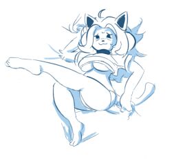 anthro breasts canid canine clothed clothing felid feline female hair mammal simple_background simple_shading sketch tem temmie_(undertale) text tiny_jimmy_(artist) tinyjimmy topwear undertale video_games white_body