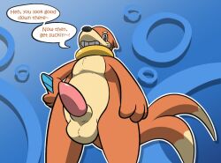 anthro buizel furry game_freak male male_focus male_only nintendo no_humans penis pokemon silvrsterlng submissive_pov taker_pov text