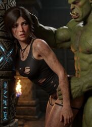 1boy 1female 1girls 1orc 2026 ai_assisted brown_hair deep_penetration doggy_style doggystyle dominant_male female female_human/male_orc female_penetrated forced grabbing hi_res interspecies lara_croft lara_croft_(survivor) looking_pleasured moaning moaning_in_pleasure moans monster monster_on_female muddy orc orc_male orc_on_human passionate passionate_sex penetration pleasure_face ponytail realistic sex_from_behind tagme temple tomb_raider tomb_raider_(survivor) vaginal_penetration vaginal_sex video_games