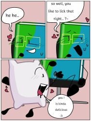 battle_for_dream_island battle_for_dream_island_again bfb bfdi bfdia book_(bfdi) fingering_partner fingering_pussy object_shows pillow_(bfdi) pussy pussy_juice spreading_pussy the_power_of_two tpot yuri