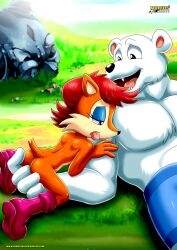 archie_comics augustus_the_polar_bear bbmbbf erma_ermine furry male mobius_unleashed palcomix sega sonic_(series)