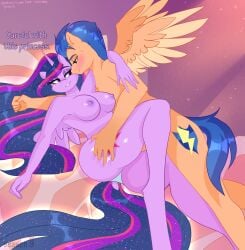 absurd_res anthro anthrofied areola breasts clothed clothing duo equid female flash_sentry_(mlp) friendship_is_magic hi_res male male/female mammal my_little_pony nipples panties princess_twilight_sparkle_(mlp) topless twiflash twilight_sparkle_(mlp) underwear xjenn9