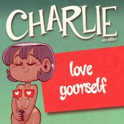 albo charlie_(albo) dark_skin dark_skinned_female heart heart_symbol nude nude_female