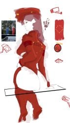 alternate_history avg_szekely bodysuit countryhumans countryhumans_girl european_union_(countryhumans) national_personification red_outfit thighhighs underboob