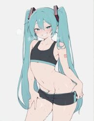 1boy ai_generated bedroom_eyes blush blushing femboy femmeup hatsune_miku long_hair meupfem otoko_no_ko rule_63 smile smiling smiling_at_viewer twintails vocaloid