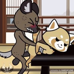 1boy 1girls 4rchf1end age_difference aggressive_retsuko ambiguous_penetration animal_tail animated anthro anthro_on_anthro areolae balls bouncing_testicles breasts brown_fur completely_nude completely_nude_female completely_nude_male deep_penetration duo female full_body genitals haida happy hyena hyena_tail interspecies koyra looking_back looking_pleasured lying male male/female mammal mature_female milf moaning nipples nude nude_female nude_male older_female open_mouth penetration penis pounding pubic_hair red_panda red_panda_tail retsuko's_mother sanrio sex smile smooth_fur tail testicles vaginal_penetration waist_grab younger_dom_older_sub younger_male