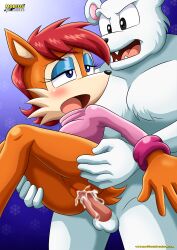 archie_comics augustus_the_polar_bear bbmbbf erma_ermine furry male mobius_unleashed palcomix sega sonic_(series)