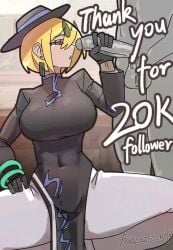 1boy 1girls animated asazaz12_nsfw_(artist) big_breasts big_penis breasts clothed clothed_female_nude_male clothing don_quixote_(limbus_company) earrings female glasses gloves grey_skin hand_on_hip handjob handjob_with_gloves handwear light-skinned_female light_skin limbus_company looking_at_another looking_at_partner male mp4 no_sound penis project_moon tagme video video_games yellow_eyes yellow_hair