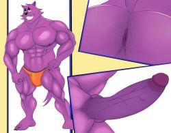 abs anal_hair anthro anus balls barazoku bedroom_eyes bernard_(ok_k.o.!_lbh) biceps big_balls big_butt big_muscles big_penis briefs briefs_only butt calf_muscles canid canine canis cartoon_network clothed clothing erection fur genitals glans gypsy_king gypsy_king_(artist) hi_res humanoid_genitalia humanoid_penis looking_at_viewer male mammal multiple_images multiple_poses muscular muscular_anthro muscular_arms muscular_legs muscular_male muscular_thighs mythological_canine mythological_creature mythology narrowed_eyes nipples nude nude_anthro nude_male ok_k.o.!_let's_be_heroes orange_briefs orange_clothing orange_underwear pecs penis photo picture_frame pose pubes purple_body purple_fur purple_nipples raised_tail seductive smile smiling_at_viewer smirk smirking_at_viewer solo tail topless underwear underwear_only vein veiny_penis werecanid werecanine werecreature werewolf wolf yellow_eyes