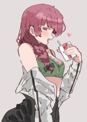 /// 1girls 2d 2d_(artwork) 2d_artwork adult adult_female anime anime_character asian asian_female asian_girl background black_coat black_jacket blunt_bangs blush_face blush_lines blushing blushing_at_viewer blushing_female blushing_lines bocchi_the_rock! bra braid braided_hair braided_ponytail braids breasts cloverworks coat digital digital_art digital_drawing digital_drawing_(artwork) digital_media digital_media_(artwork) drawing eyebrows_visible_through_hair fanart female female_focus female_only fingers flushed flushed_cheeks flushed_face from_below_view from_side green_bra green_lingerie green_underwear grey_background heart hiroi_kikuri jacket japanese japanese_female japanese_girl lace-trimmed_bra lace-trimmed_underwear lace_bra lace_underwear laced_bra laced_underwear lean_figure lingerie lingerie_bra long_hair looking_at_viewer looking_down looking_down_at_viewer looking_sideways looking_to_the_side low-angle_shot low_angle_view mature mature_female mature_woman midriff monotone_background narrow_waist one_color_background open_coat open_jacket open_mouth open_mouth_smile parted_lips petite petite_body petite_breasts petite_female petite_girl petite_tits plain_background ponytail portrait purple-eyed_female purple-haired_female purple_eyes purple_hair shoulders side_view single_braid slender_body slender_waist slim_female slim_waist small_boobs small_breasts small_tits smile smiley_face smiling smiling_at_viewer solid_color_background solo standing sunya_(honorin-yuunibo) tiny_breasts tiny_tits tongue top_view underwear upper_body view_from_below viewed_from_below woman