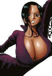 1girl 1girls big_boobs big_breasts boobs boobs_bigger_than_head clothed clothed_female clothing color color_edit colored dark-skinned_female dark_hair dark_skin edit edited edited_art edited_by_uploader green_eyes huge_boobs huge_breasts nico_robin nico_robin_(pre-timeskip) one_piece pose posing pre-timeskip seductive seductive_look sexy sexy_body sexy_female sexy_pose solo solo_female solo_focus suggestive suggestive_gesture suggestive_look suggestive_pose yoonsmr