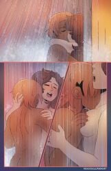 1cuntboy 1girls big_clitoris comic cunnilingus dakota_(the_rock_cocks) elizabeth_santos hairy_pussy leslie_brown shower shower_sex showering_together the_rock_cocks transgender transgender_male transgender_man webcomic